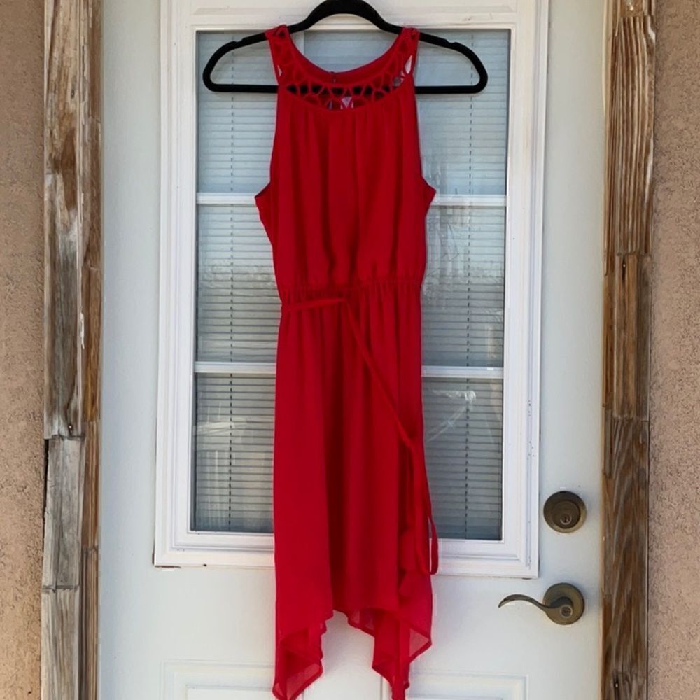 Take 50% OFF- No Boundaries Sleeveless Red Dress, Size-L (11-13)